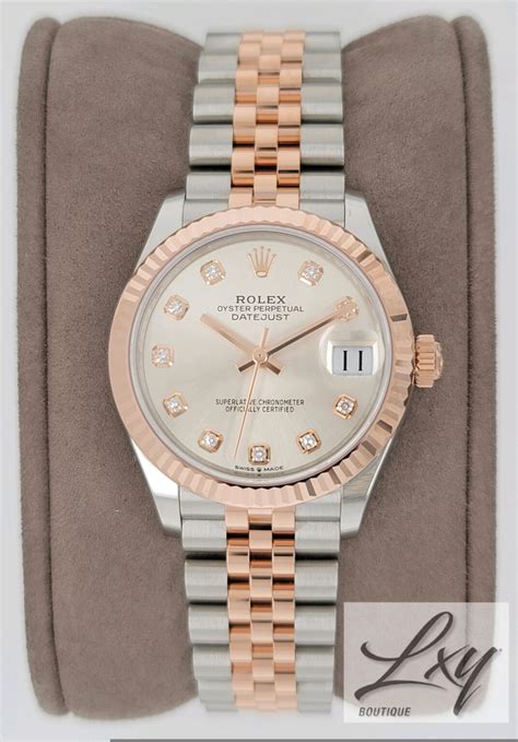 rolex lady datejust 31mm steel and everose gold|rolex datejust 36mm on wrist.